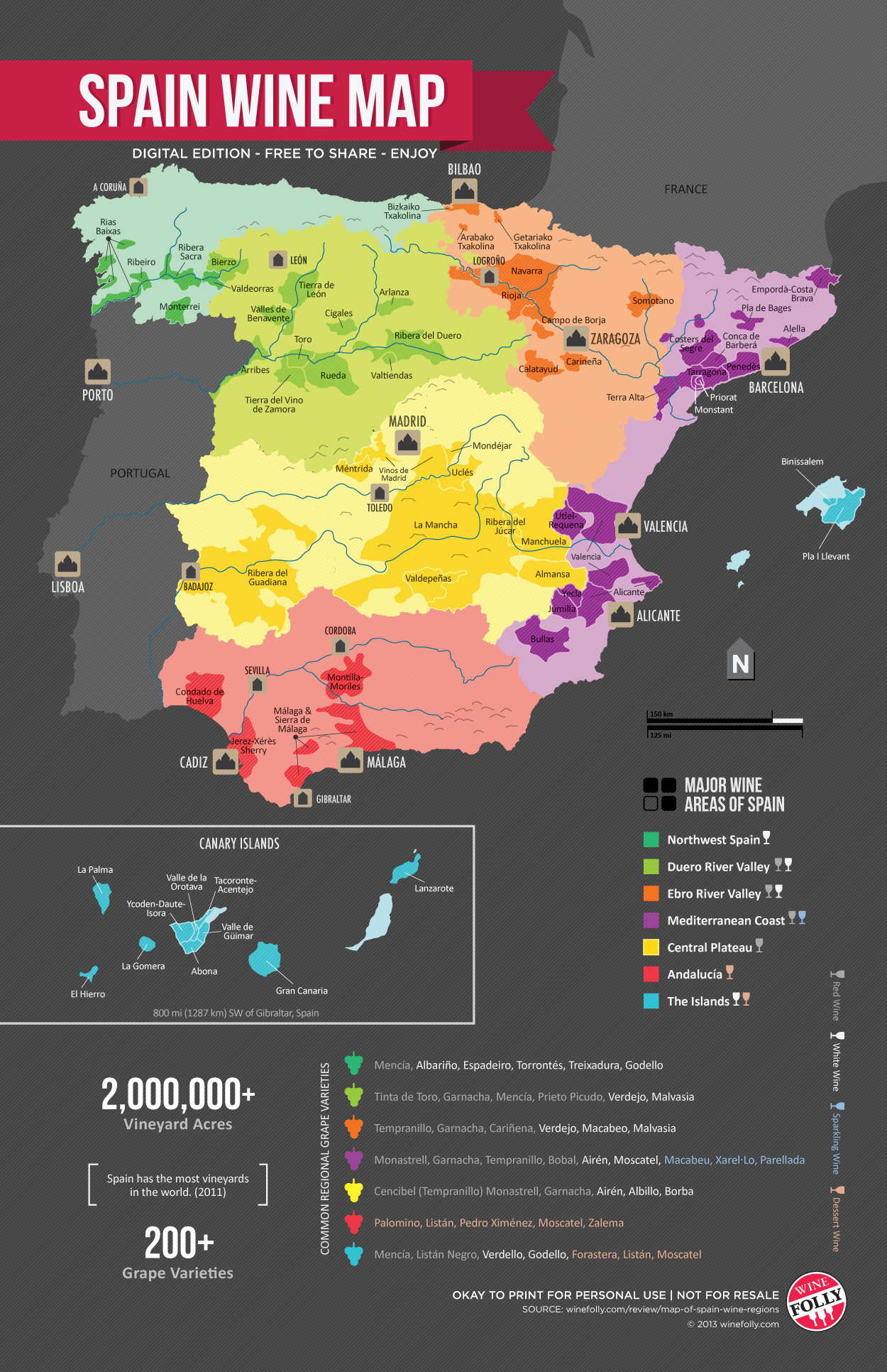 spain wine map - Wine Paths