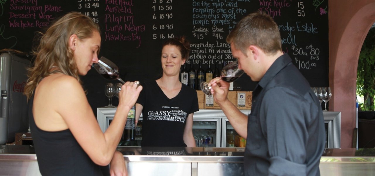 Exclusive wine tastings at Stonyridge Estate on Waiheke Island, New Zealand