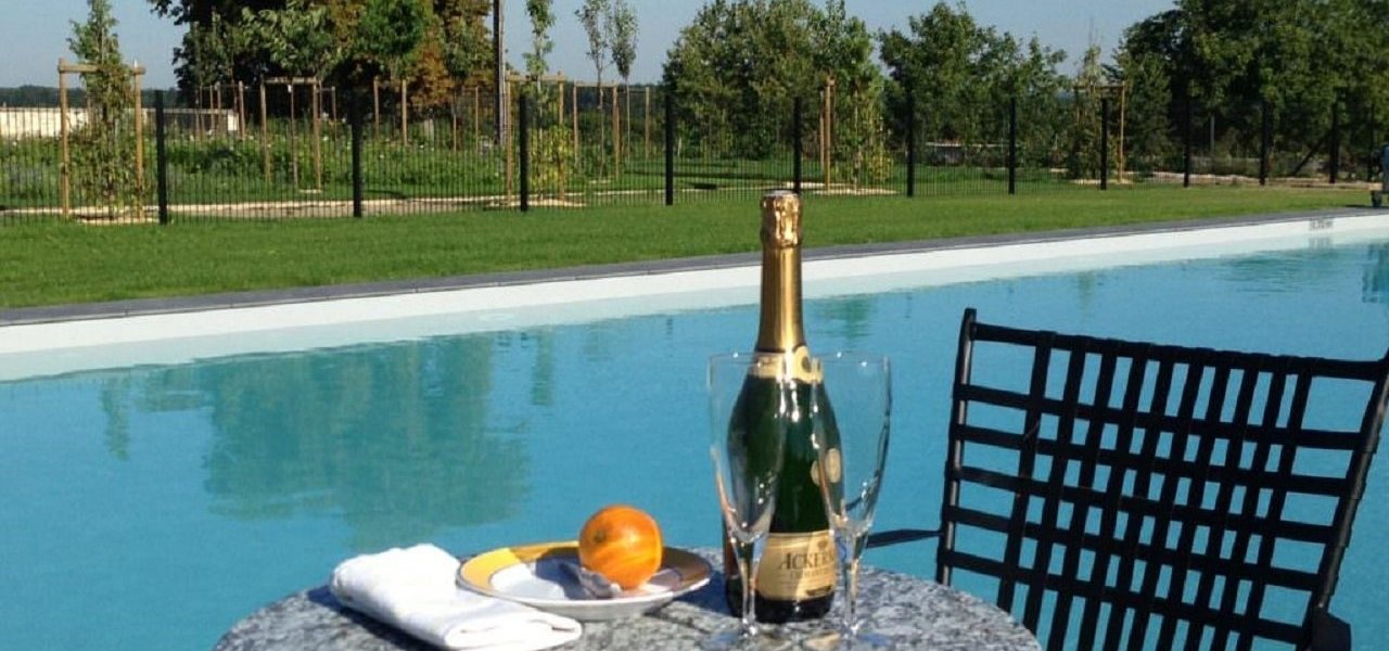 Champagne by the pool